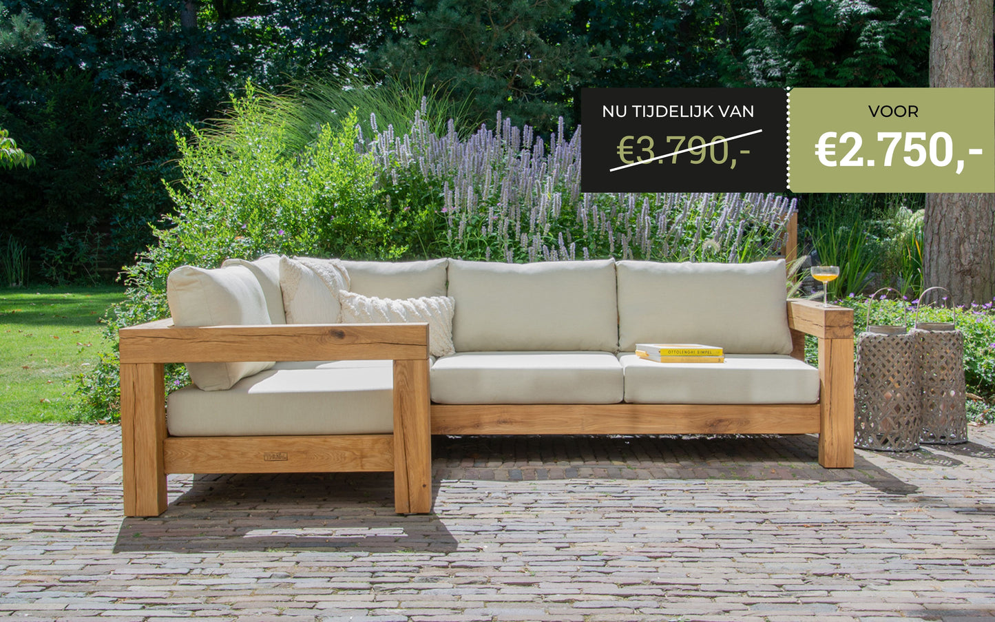 Hoekbank 4-zits - Southend Beige