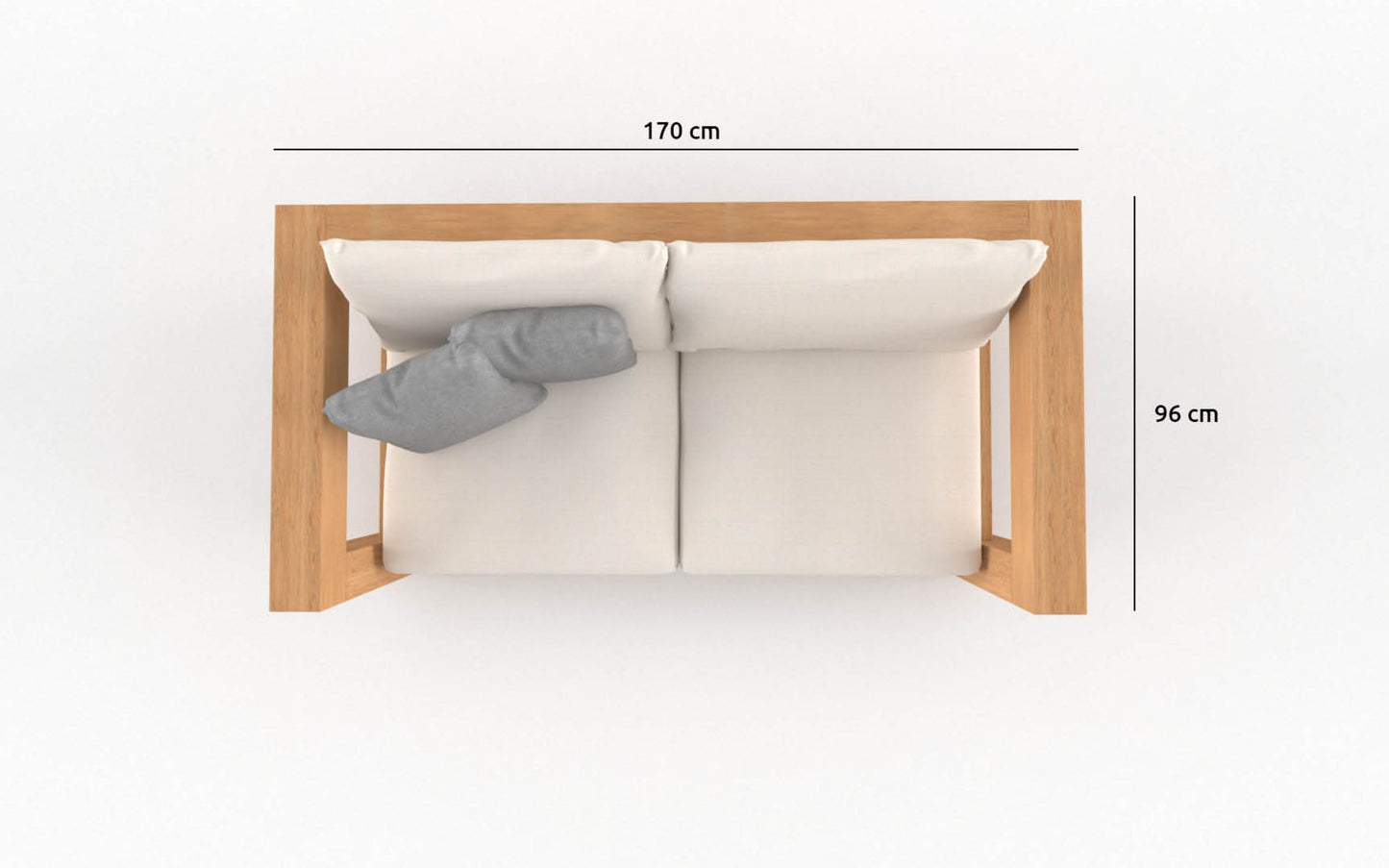 Loungebank 2-zits - Southend Beige