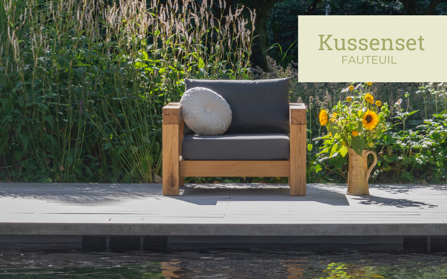 Kussenset Fauteuil - Panama Antraciet