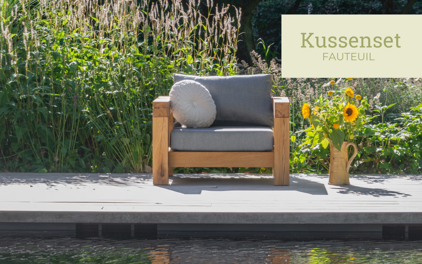 Kussenset Fauteuil - Panama Grijs